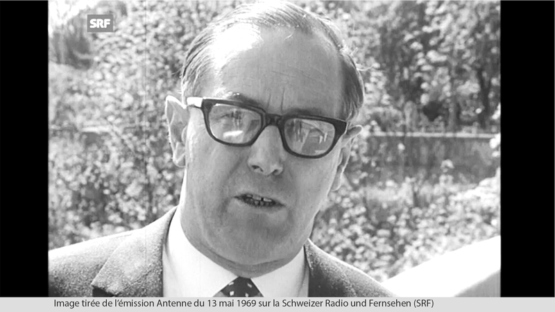 On voit le président de la CDIP, Hans Hürlimann, dans un extrait télévisé.