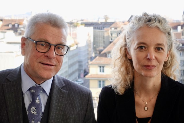 Portrait de Martin Baumgartner (à gauche) et Pascaline Caligiuri (à droite)